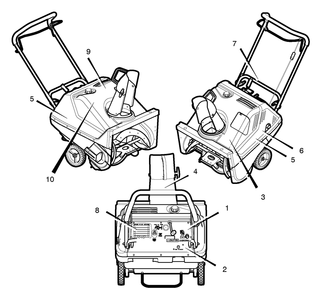 Decals Diagram and Parts List for 622591X85NB 2005 Briggs and Stratton Snow Blower